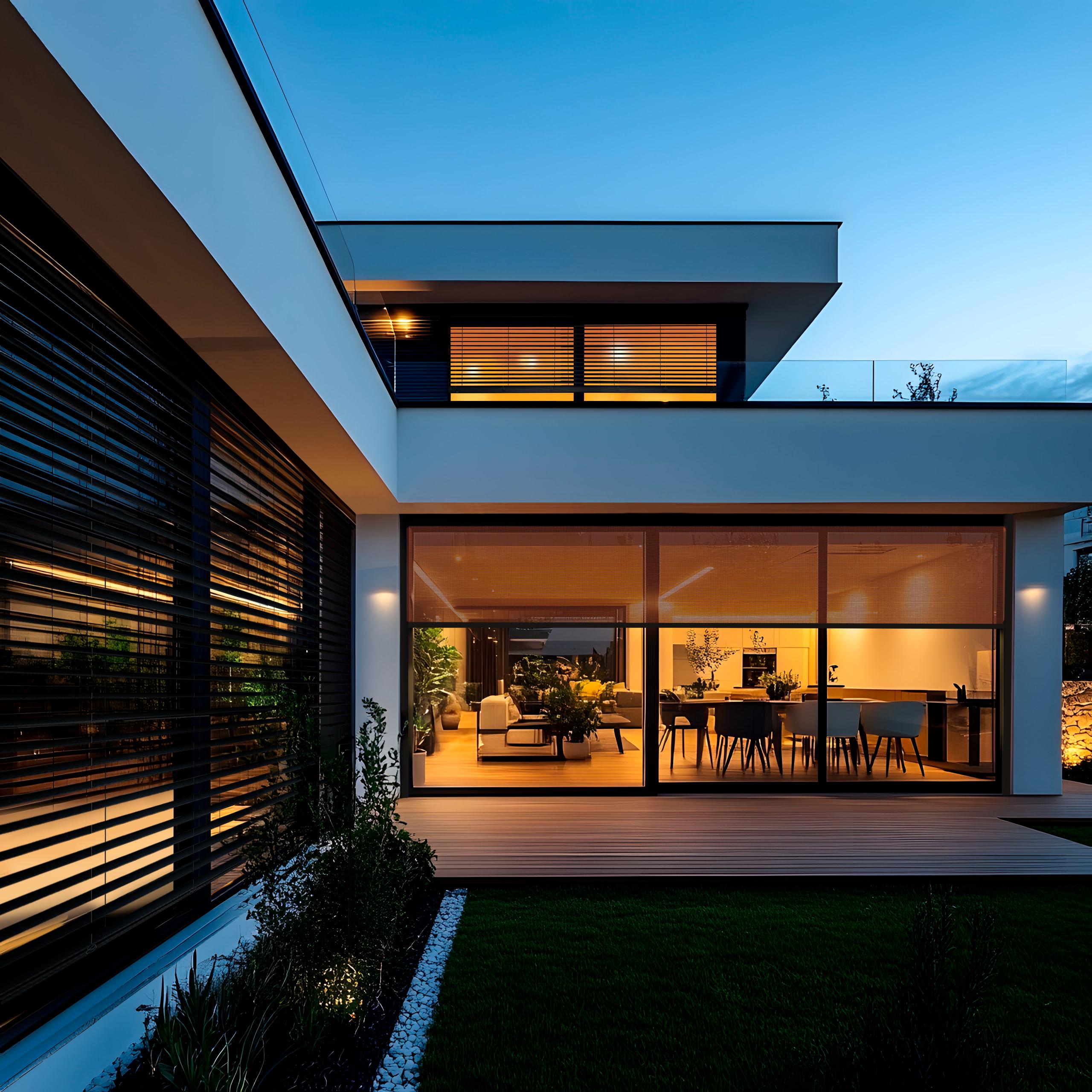 Brise soleil orientable -Noir 9005-Stylbio zip Santal