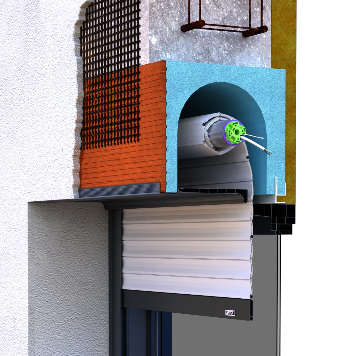 Coffre polystyrène Néolution brique zoom