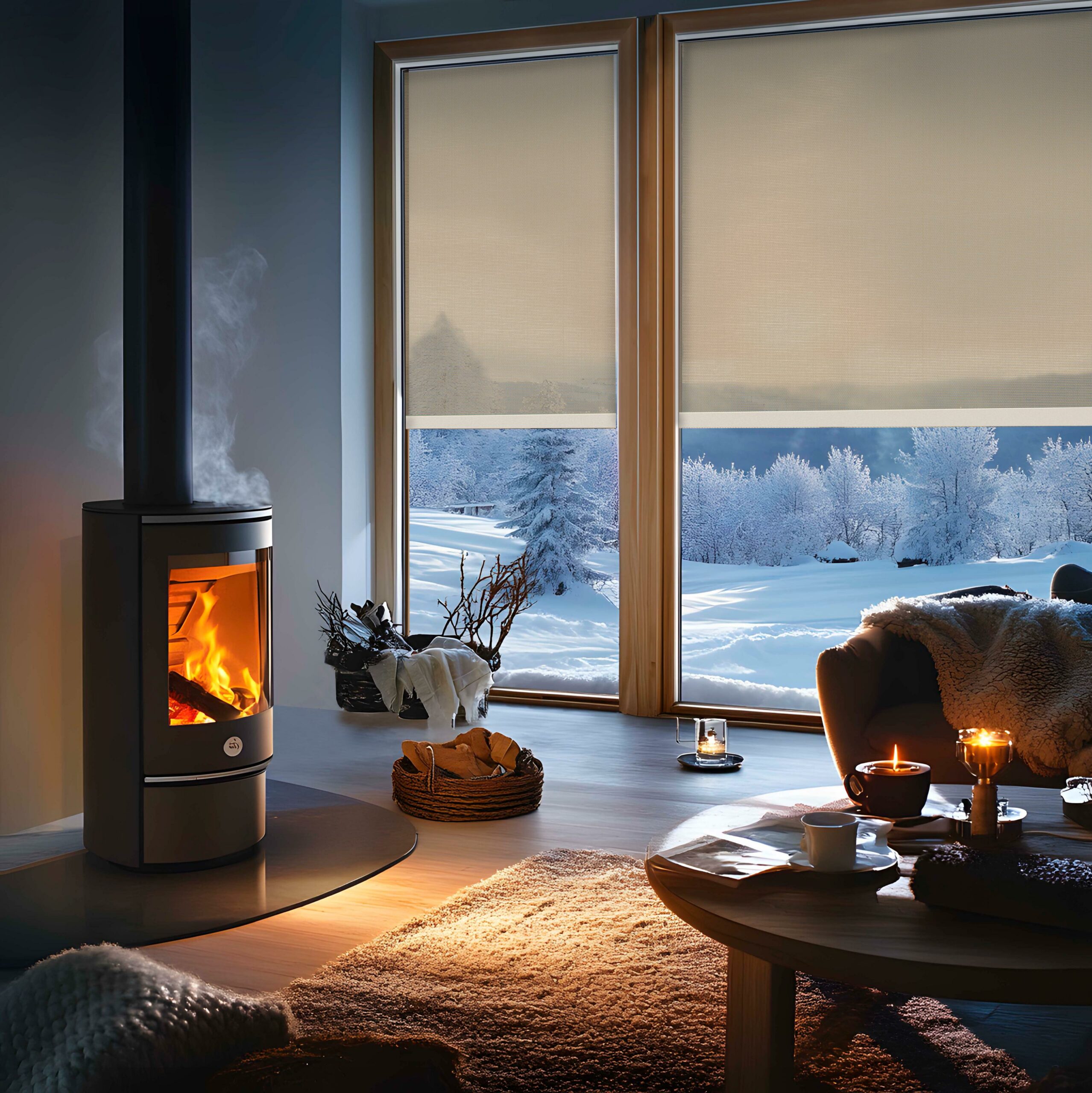 Store vertical zippé -Stylbio zip Blanc givré