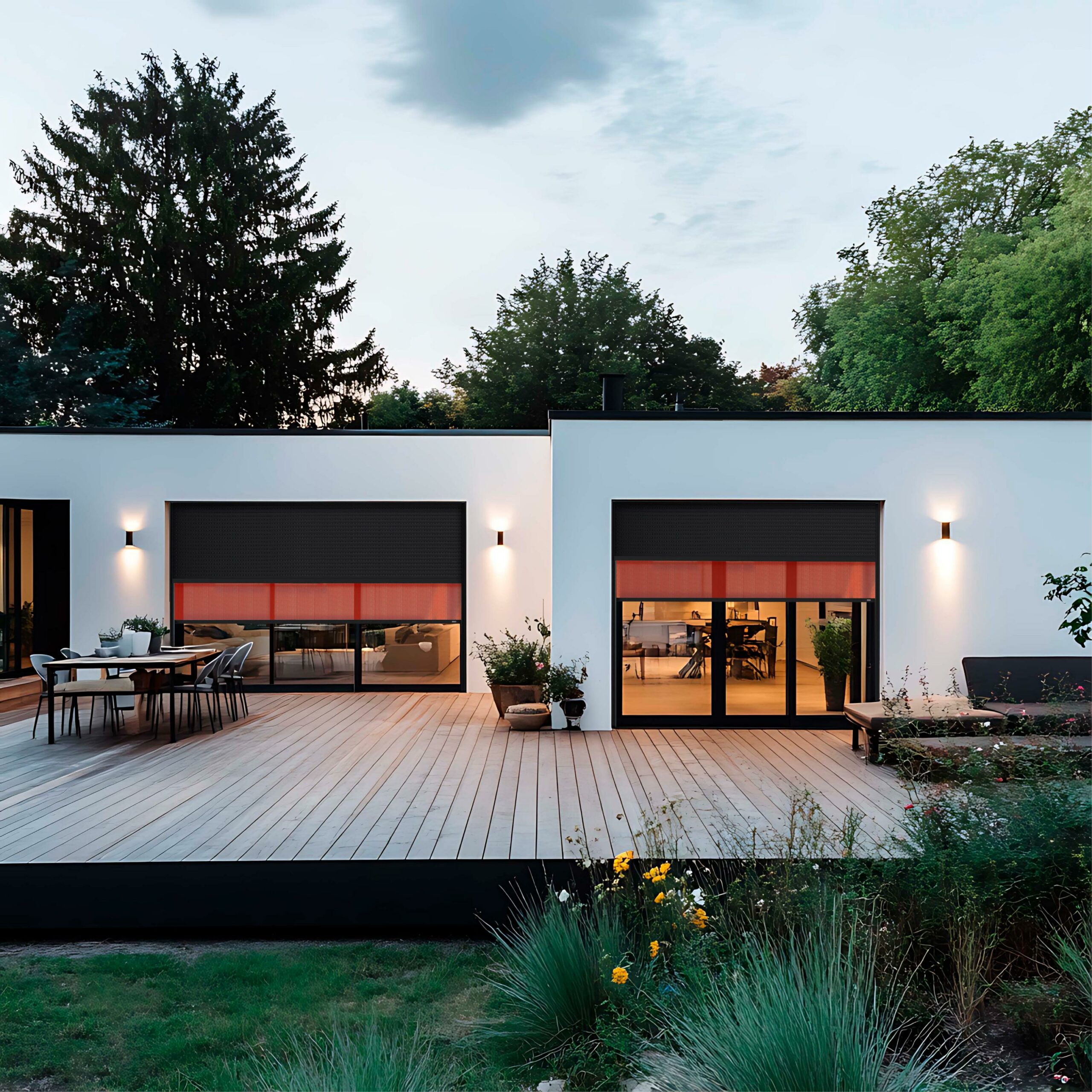 Volet roulant et store vertical-Twin HPS 92 Rouge-Vr Ev40 Noir 2100