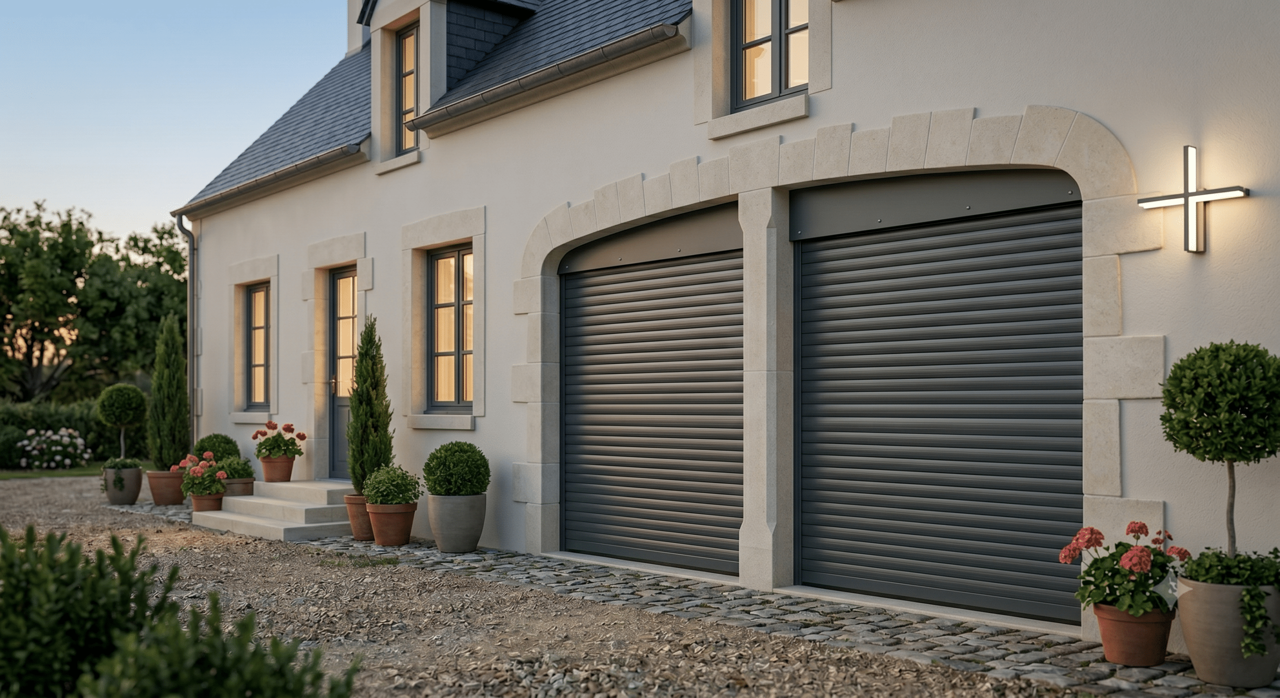 Porte de garage rol noir
